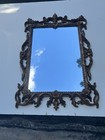 Turnel Large Gold Ormate Hollywood Regency Wall Mirror MCM 29”x19.5” Nice      — photo 3
