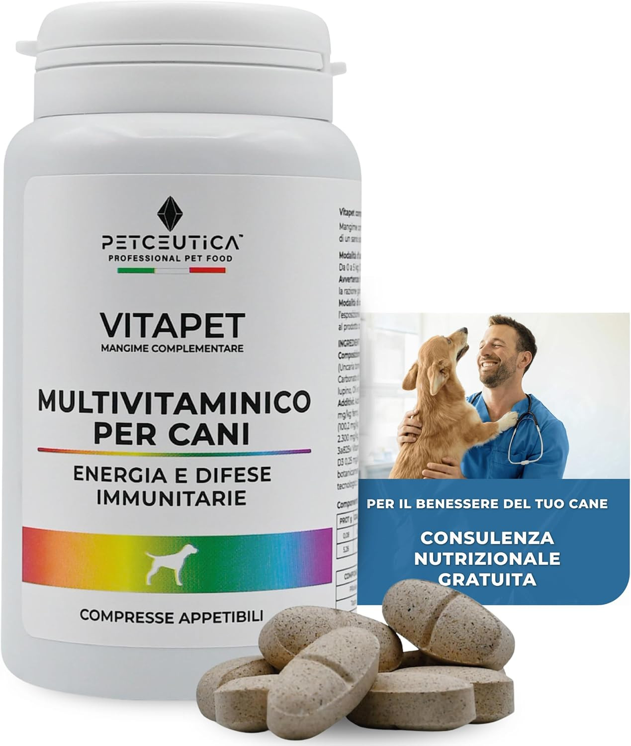 VITAPET Integratore Cane Anziano Sistema Immunitario – Difese Immunitarie Con Ec