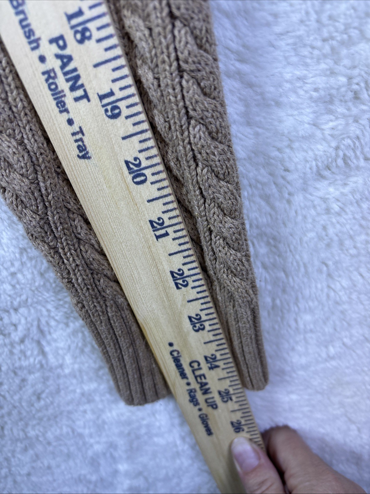 Amazon Essentials Large Tan Cable Knit Turtleneck… - image 10