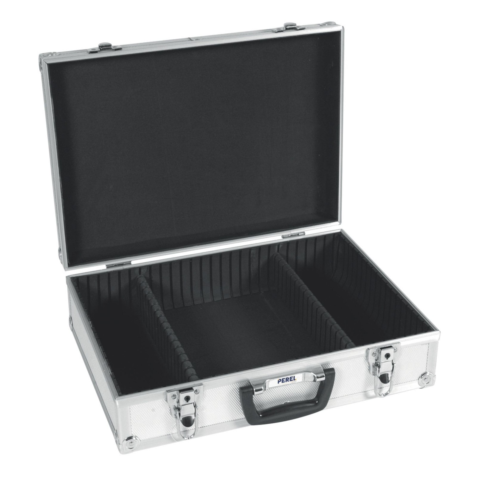 Valise à outils en aluminium 425x305x125 mm argentée avec séparateurs amovibles
