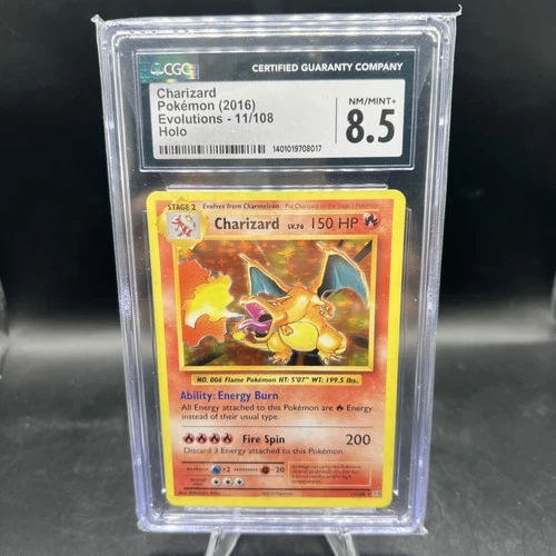 2016 Pokemon XY Evolutions Charizard 11/108 Holo CGC 8.5
