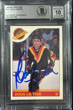 DOUG LIDSTER SIGNED 1985/86 O-PEE-CHEE ROOKIE #241 BAS BGS AUTOGRAPH 10 AUTO