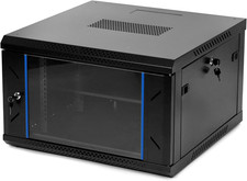 6U Wall Mount Network Server Cabinet 24  Deep 19  Rack Enclosure Glass Door Rack