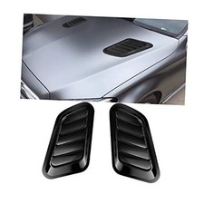 2PCS Universal Hood Air Vents for Car Hood Scoop, Bonnet Vent Hood Air Black