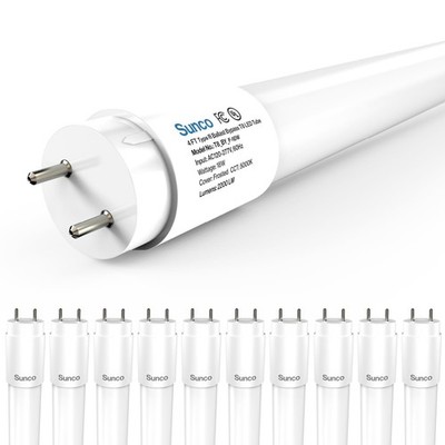 Sunco 10 Pack T8 LED Bulbs 4 Foot, Tube 10 Count (Pack of 1), 5000k Daylight 