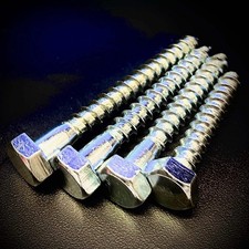 12mm Hex Coach Screw Zinc BZP Heavy Duty Wood Masonry Screw