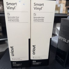 2-pack Cricut Removable Smart Vinyl - Black, 13" x 21 ft, Roll Matte Black, New