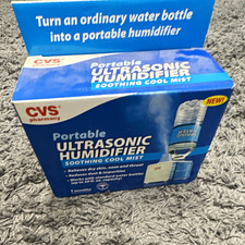 CVS Portable Ultrasonic Cool Mist Humidifier, Adjustable Mist, Blue/White 16oz