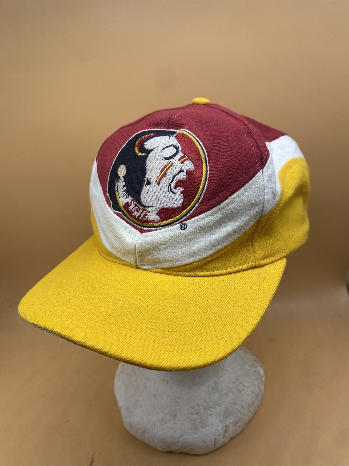Vintage 90s Florida State Seminoles Logo Athletic Hat Waves Cap Snapback RARE