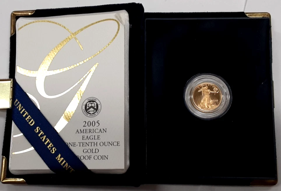 American Eagle 1/10 oz Precious Metal Content per Unit 2005 Gold