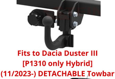 Abnehmbare Anhängerkupplung Für Dacia Duster P1310 Hybrid 2023- 7Pin Bypass-