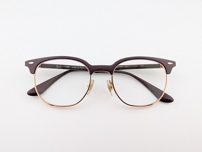 Ray Ban Eyeglasses, Frames Only, RB 7185, 140 MM, Made In Italy, Red/Gold, Metal