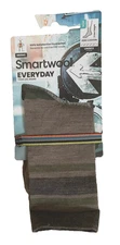 SmartWool Everyday Top Split Striped Socks  Zero Cushion Merino Wool Taupe Small