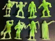 MPC Monsters Glow in the Dark Plastic Monster Vtg set of 8