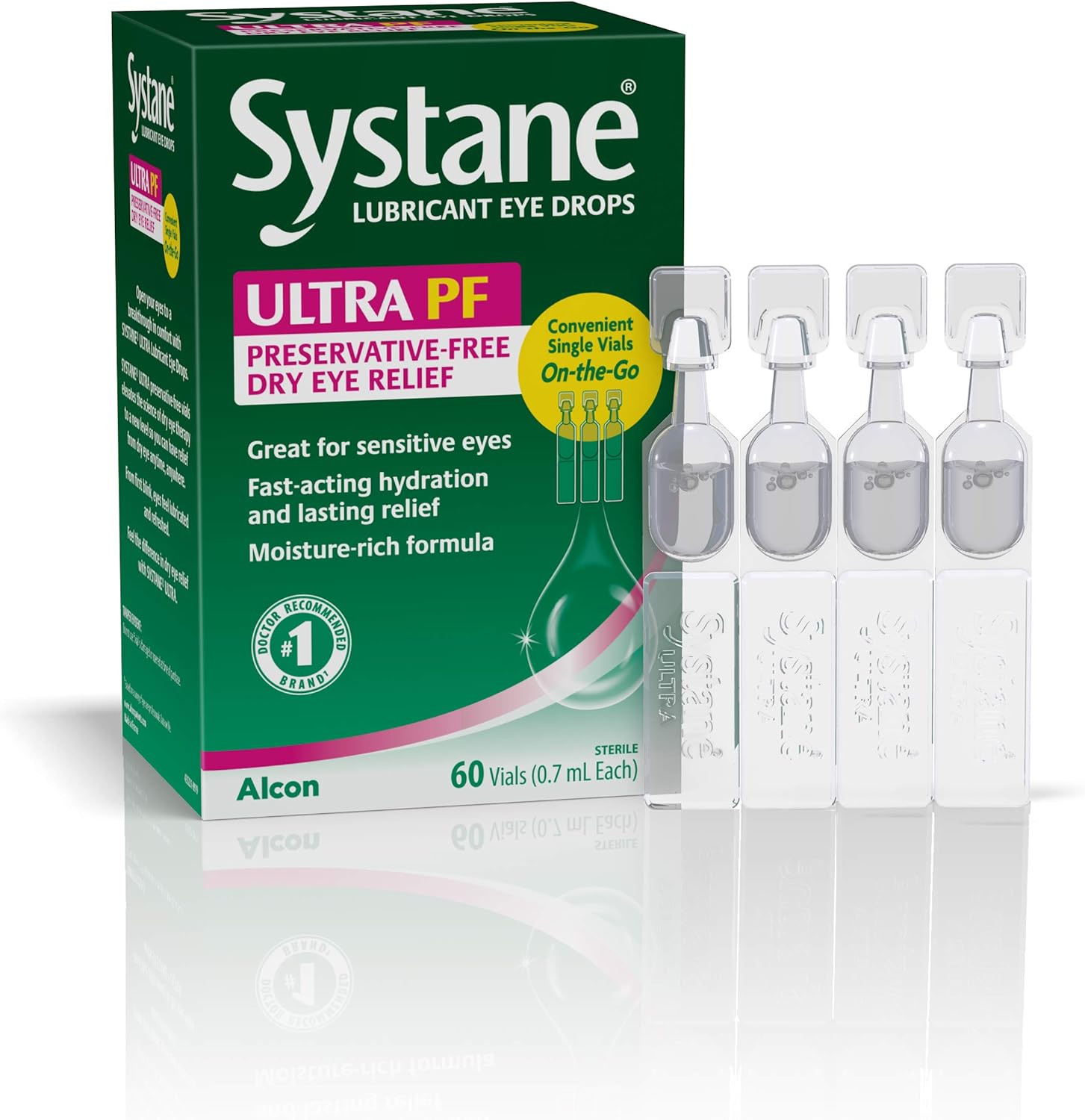 Ultra Lubricant Eye Drops, 60 Count (Pack of 1), (Packaging may vary)