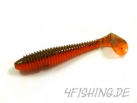 "Keitech Fat Swing Impact In 3.8\" - Farbe Motoroil / Orange"