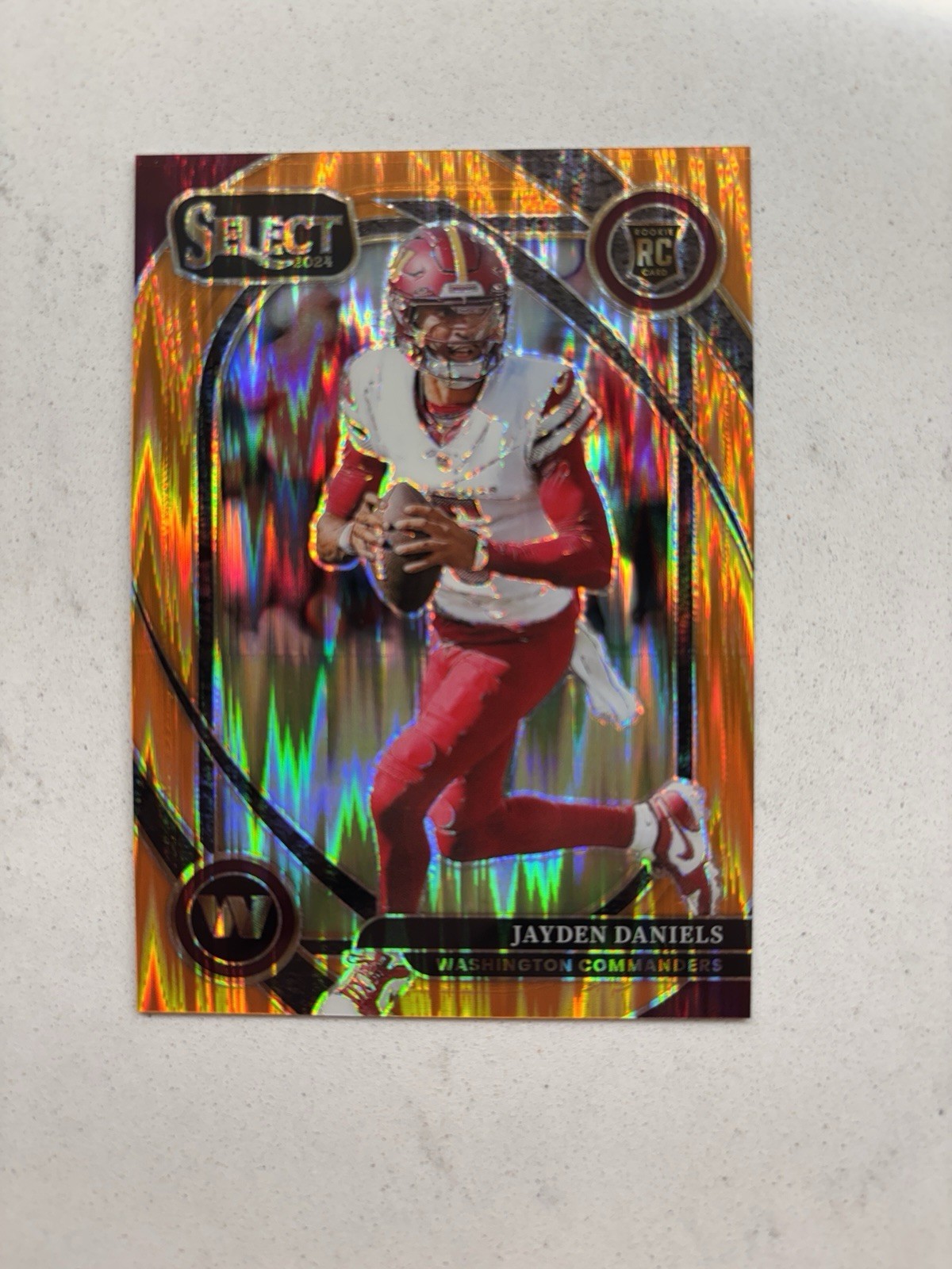 Jayden Daniels RC 2024 Select Club Level Orange Shock Prizm #217 /399