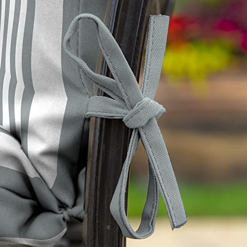 Arden Outdoor Esszimmer Stuhl Kissen, Steingrau Cabana Streifen 20 x 20 Hochlehner - Bild 7 von 8