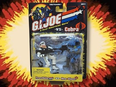 2002 Hasbro G.I. Joe vs Cobra Frostbite vs Neo-Viper 4'' Action Figure 2-Pack MOC