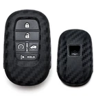 Black Carbon Pattern Silicone Key Fob Cover For Honda 22+ Civic Accord, 23+ CRV