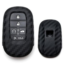 Black Carbon Pattern Silicone Key Fob Cover F...