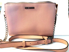 Steve Madden Blexi Top Zip Crossbody Bag w/Chain on Strap-Blush