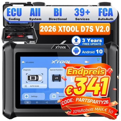 XTOOL D7S Profi KFZ OBD2 Diagnosegerät Bidirektionaler ECU-Codierung 39+ Dienste