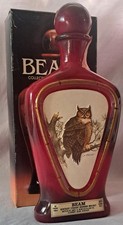Jim Beam Horned Owl Decanter Lockhart Collector Edition XVII w Box Very Good
