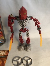 LEGO set 8736 Toa Vakama VINTAGE BIONICLE Hordika 100% complete w/ book canister