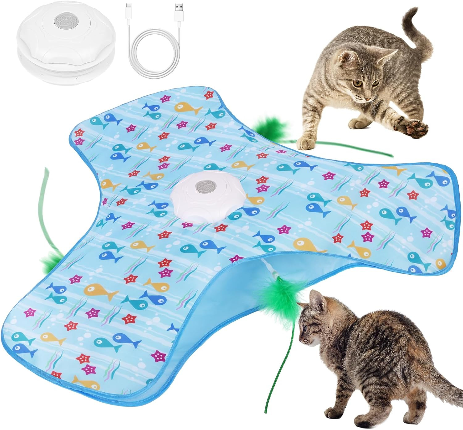 Gioco Gatto Automatico 3 Velocità | Giocattolo Interattivo USB Gatti