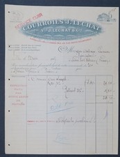 Fattura 1907 CINGHIE J LECHAT LILLE vecchia fattura 7