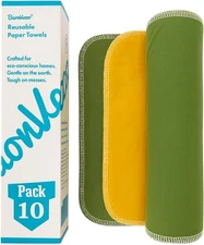 Reusable Paper Towels - Washable Cotton Cloth Towels, Eco-Friendly Paperless