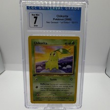 CGC 7 Chikorita ERROR CARD 53/111 Neo Genesis 1st Edition Pokemon TCG 2000 on eBay