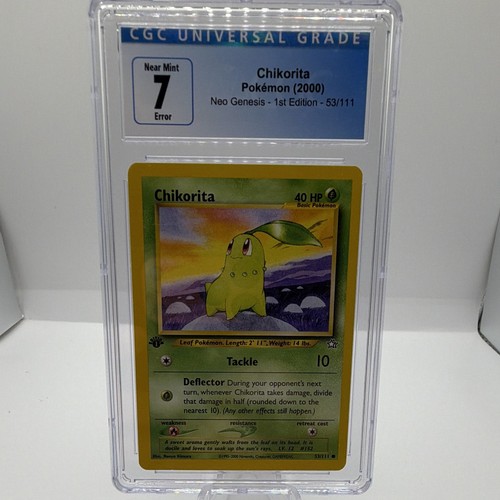 Chikorita (1st Edition) graded CGC 7 for sale on eBay