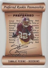2017 Panini Preferred Rookie Penmanship Red 65/99 Samaje Perine #200 Auto 06yc