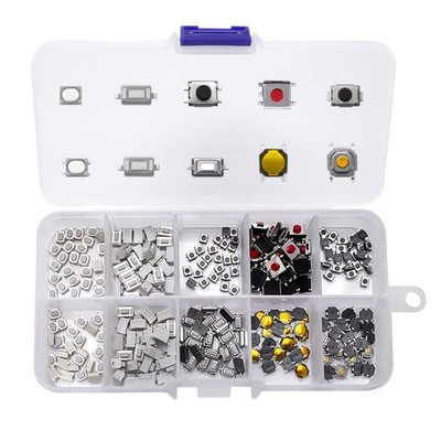 250 Stück Tactile Push Button Switch Micro Taster Schalter Kit für Auto und E...