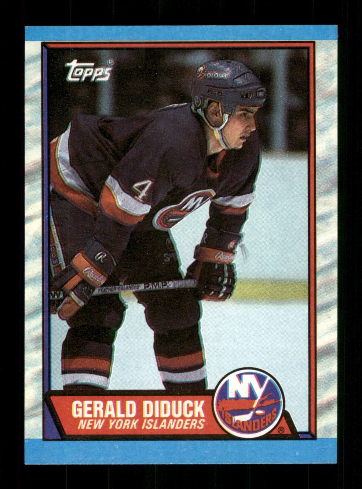 182 Gerald Diduck 4 Islanders Hockey 1989 Topps Sports Trading Card