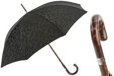 PASOTTI Black Camo Umbrella 92cm One-Piece Hickory Handle Italy