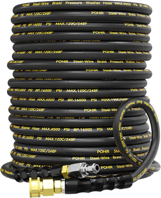 #ad 70Ft Pressure Washer Hose 4500PSI Steel Braided Quick Connect 3 8 $149.99