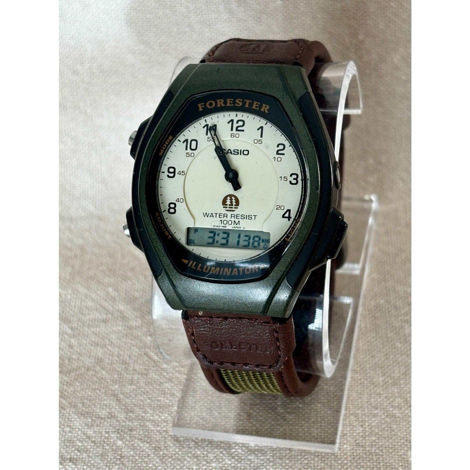Vintage Forester FT-600W 1737 working men's watch, Ana-Digital Illuminator Casio - vintagewatches.pk
