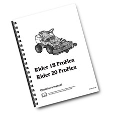 HUSQVARNA RIDE ON MOWER - RIDER 18 20 PROFLEX - OPERATOR MANUAL