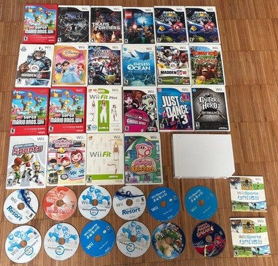 Nintendo Wii Konsole + 37x Spiele Konvolut NTSC USA Mario Kart Smash Bros Kirby
