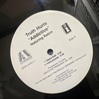 Truth Hurts  Addictive  12   Rakim Vinyl DJ Promo 2002 Interscope/Aftermath