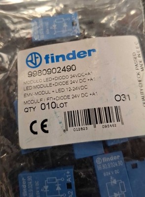 99.80.9.024.90 || FINDER || 24VDC DIODENMODUL+LED/rot  || 2 pcs