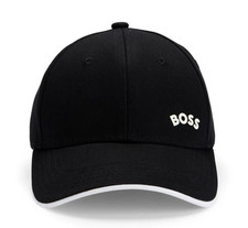 Image of New Hugo Boss Hat One Size Fits All Adjustable Baseball Style Hat Black