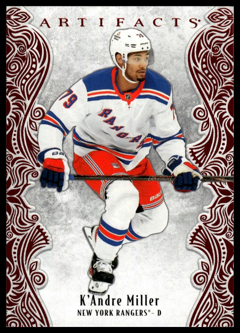 2025-26 Upper Deck Artifacts #80 K'Andre Miller Ruby Red #/599 SN