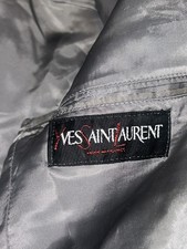 Vintage Yves Saint Laurent YSL Made in France 100 Wool Gray Blazer Jacket