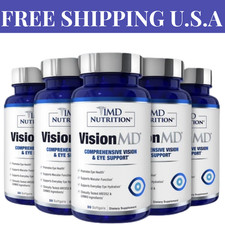 5 pack MD Nutrition Vision MD Eye Vitamin CARMIS - Eye Supplement 30 Softgels.