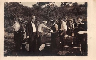 Washington DC BEF Bonus Army Serving Food Real Photo Vintage Postcard AA110216