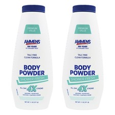 Ammens Powder Shower Fresh 11 oz Pack of 2 11 Ounce 2 , White